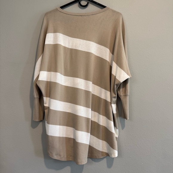 Lafayette 148 New York Striped Pullover Top Dolman Sleeve L - Picture 2 of 6